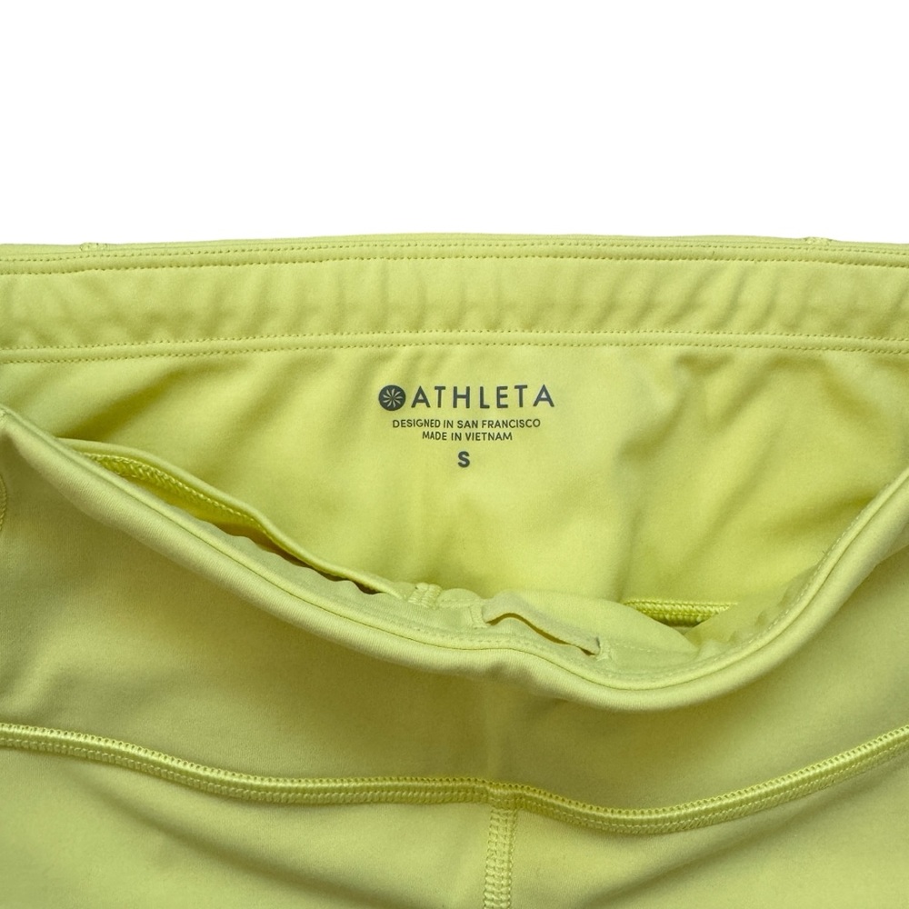 Athleta Contender Mesh Capri Yellow Small - Picture 9 of 11